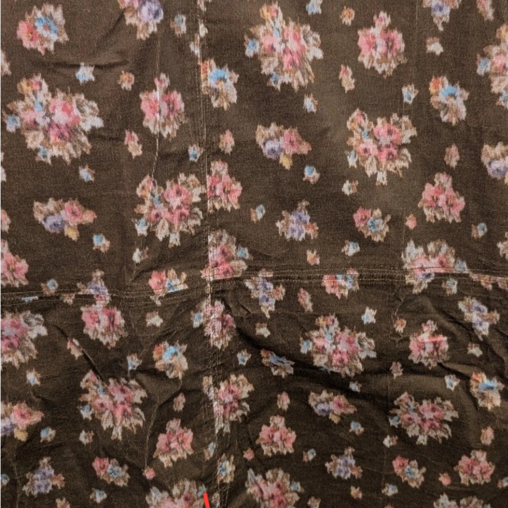 NWT Tuckernuck Brown Floral Long Sleeve Corduroy boutique dress - Picture 7 of 7